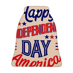 Usa Happy Independence Day Bell Ornament (two Sides) by Ravend
