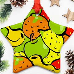Fruit Food Wallpaper Ornament (star) by Dutashop
