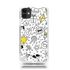 Set-cute-colorful-doodle-hand-drawing Iphone 11 Tpu Uv Print Case by uniart180623