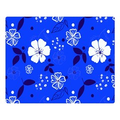 Blooming-seamless-pattern-blue-colors Premium Plush Fleece Blanket (large) by uniart180623