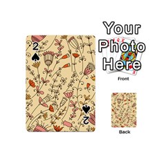 Seamless-pattern-with-different-flowers Playing Cards 54 Designs (mini) by uniart180623