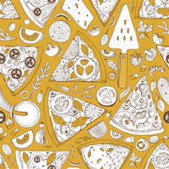 Vector-seamless-pizza-slice-pattern-hand-drawn-pizza-illustration-great-pizzeria-menu-background - Play Mat (rectangle) by uniart180623