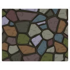 Cartoon-colored-stone-seamless-background-texture-pattern - Two Sides Premium Plush Fleece Blanket (medium) by uniart180623