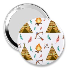 Cute-cartoon-native-american-seamless-pattern 3  Handbag Mirrors by uniart180623