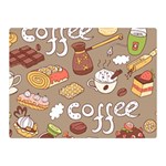 Vector-seamless-pattern-with-doodle-coffee-equipment Two Sides Premium Plush Fleece Blanket (Mini) 35 x27  Blanket Back