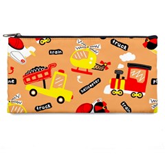 Seamless-pattern-cartoon-with-transportation-vehicles Pencil Case by uniart180623