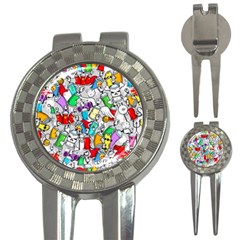Graffiti-characters-seamless-pattern 3-in-1 Golf Divots by uniart180623