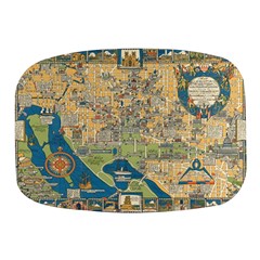 Vintatge Map Of Washington Dc Mini Square Pill Box by uniart180623