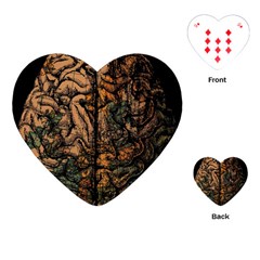 Always On My Mind Brain Map Vintage Playing Cards Single Design (heart) by uniart180623