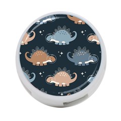 Dino Art Pattern Design Wallpaper Background 4-port Usb Hub (one Side) by uniart180623