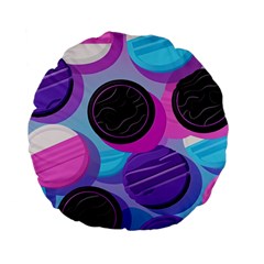 Cookies Chocolate Cookies Sweets Snacks Baked Goods Standard 15  Premium Flano Round Cushions by uniart180623