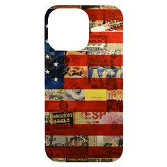 Usa Flag United States Iphone 14 Pro Max Black Uv Print Case by uniart180623