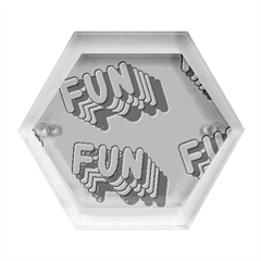 Fun Word Inscription Rainbow Pattern Hexagon Wood Jewelry Box by uniart180623