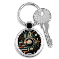 Technology Robot Internet Processor Key Chain (round) by Ravend