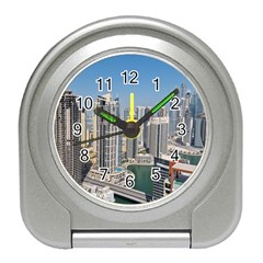 Building Sea Architecture Marina Travel Alarm Clock by Ravend