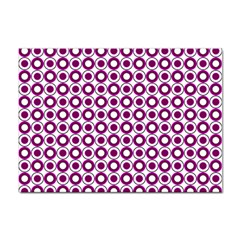 Mazipoodles Magenta White Donuts Polka Dot Sticker A4 (10 Pack) by Mazipoodles