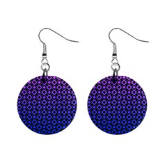 Mazipoodles Purple Pink Gradient Donuts Polka Dot Mini Button Earrings by Mazipoodles