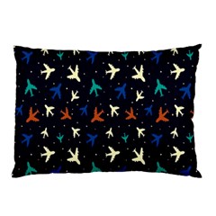 Blue Background Cute Airplanes Pillow Case (two Sides) by ConteMonfrey