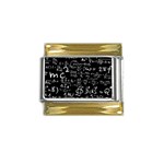 E=mc2 Text Science Albert Einstein Formula Mathematics Physics Gold Trim Italian Charm (9mm) Front