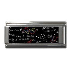 Black Background With Text Overlay Mathematics Formula Board Superlink Italian Charm (9mm) by uniart180623