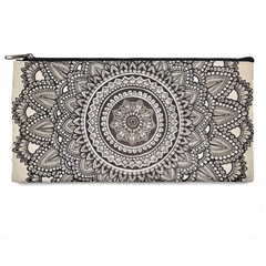 Mandala Circles Drawing Pattern Pencil Case by uniart180623