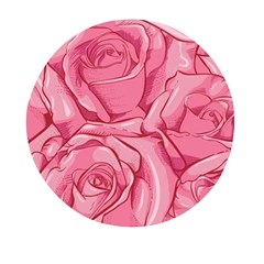 Pink Roses Pattern Floral Patterns Mini Round Pill Box (pack Of 3) by uniart180623