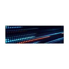 Orange Blue Dot Dots Lines Abstract Digital Art Sticker (bumper) by uniart180623