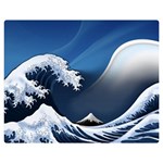 The Great Wave Off Kanagawa Two Sides Premium Plush Fleece Blanket (Medium) 60 x50  Blanket Front