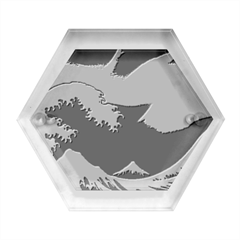 The Great Wave Off Kanagawa Hexagon Wood Jewelry Box by Grandong