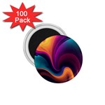Abstract Colorful Waves Painting 1.75  Magnets (100 pack)  Front