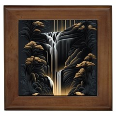 Waterfall Water Nature Springs Framed Tile by Simbadda
