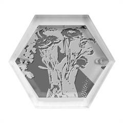 Cute Flower Wallpaper Hexagon Wood Jewelry Box by artworkshop
