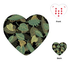 Autumn Fallen Leaves Dried Leaves Playing Cards Single Design (heart) by Simbadda