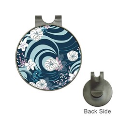 Flowers Pattern Floral Ocean Abstract Digital Art Hat Clips With Golf Markers by Simbadda