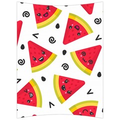 Cute Smiling Watermelon Seamless Pattern White Background Back Support Cushion by Simbadda