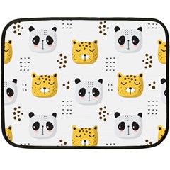 Seamless Pattern Cute Animals Fleece Blanket (mini) by Simbadda