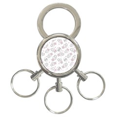 Cute Pattern With Easter Bunny Egg 3-ring Key Chain by Simbadda