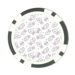 Cute Pattern With Easter Bunny Egg Poker Chip Card Guard Back