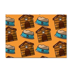 Pet House Bowl Food Seamless Pattern Sticker A4 (10 Pack) by Simbadda