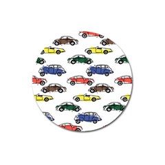 Cars Pattern Magnet 3  (round) by Simbadda