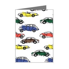 Cars Pattern Mini Greeting Card by Simbadda