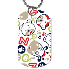 Animals Pattern Dog Tag (two Sides) by Simbadda