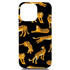 Seamless Exotic Pattern With Tigers Iphone 14 Pro Max Black Uv Print Case by Simbadda
