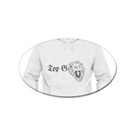 (2)Dx hoodie Sticker Oval (100 pack) Front