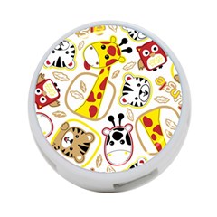 Vector Seamless Pattern Nice Animals Cartoon 4-port Usb Hub (two Sides) by Simbadda