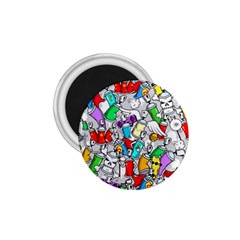 Graffiti Characters Seamless Pattern 1 75  Magnets by Simbadda