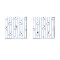 French-bulldog-dog-seamless-pattern Cufflinks (square) by Simbadda