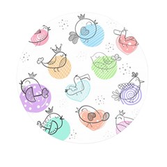 Cartoon-bird-cute-doodle-bird Mini Round Pill Box by Simbadda
