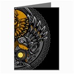 Yin-yang-owl-doodle-ornament-illustration Greeting Cards (Pkg of 8) Left
