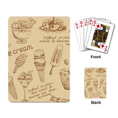 Ice-cream-vintage-pattern Playing Cards Single Design (rectangle) by Simbadda